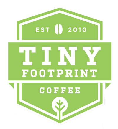 tiny footprint, coffee beans